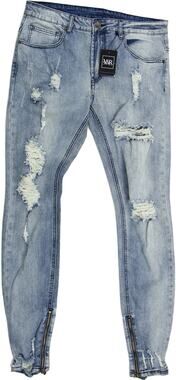Young & Reckless Destroyed Distressed Faded Skinny Denim Jeans NWT 33